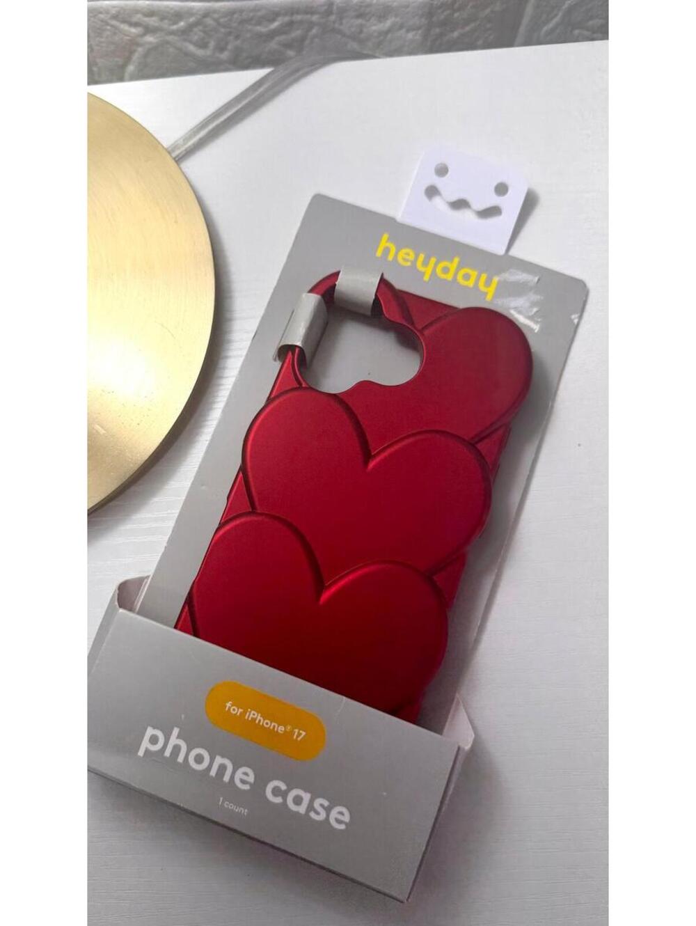 Heyday Apple iPhone 17 Pro Case Red HeartsTIK TOK